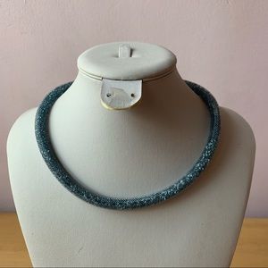 Brand New Swarovski Stardust Light Blue Choker / Double Bracelet